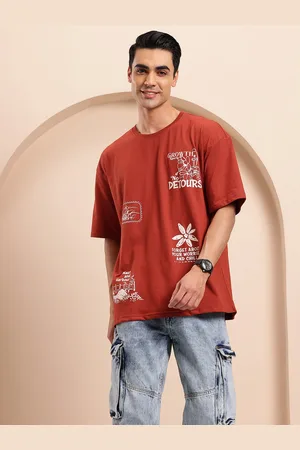 Mast & Harbour Men Typography Printed Relaxed Fit T-shirt