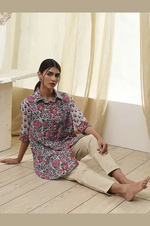 Biba Women Straight Floral Opaque Printed Casual Shirt
