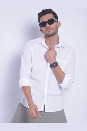 Crimsoune Club Smart Slim Fit Textured Pure Cotton Casual Shirt