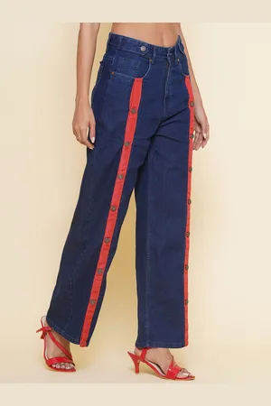 BAESD Women Solid Straight Fit High-Rise Jeans