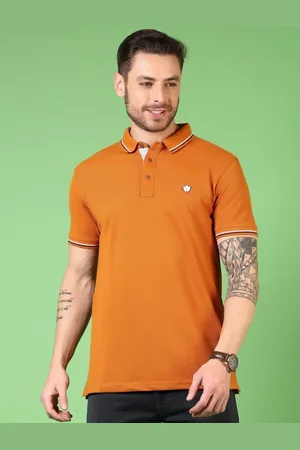 V-Mart Men Solid Polo Collar Cotton T-shirt
