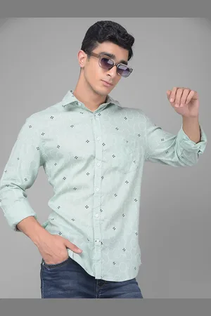 Crimsoune Club Slim Fit Geometric Printed Casual Shirt