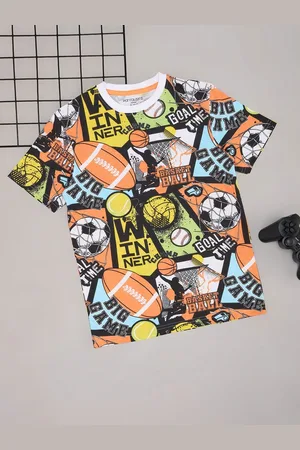 Pantaloons Boys Graphic Printed Round Neck Cotton T-shirt