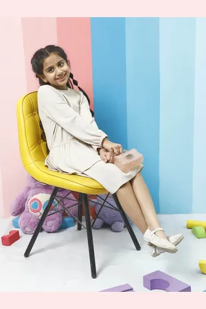 ATHENA Layered Puff Sleeves Fit & Flare Dress