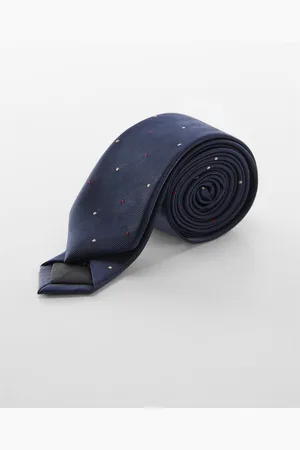 MANGO Micro Polka Dot Printed Broad Tie