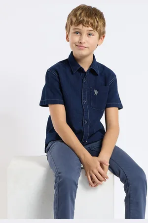 Ralph Lauren Boys Spread Collar Solid Cotton Casual Shirt