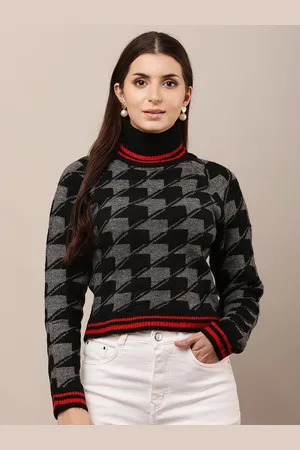 NoBarr Women Chevron Checked Pullover