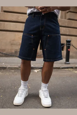Powerlook Men Dark Blue Denim Shorts