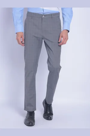 Crimsoune Club Men Original Checked Slim Fit Mid-Rise Formal Trouser