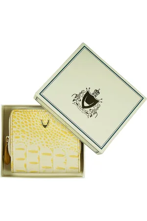 Hidesign Abstract Textured Leather Zip Around Wallet