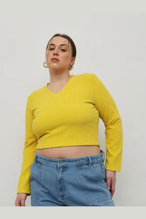 CURVY STREET Women Plus Size V-Neck Top