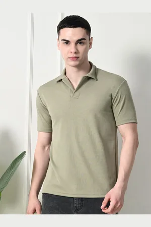 Moda Rapido Men Self Design Polo Collar T-shirt
