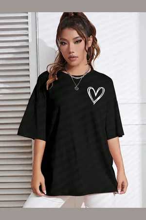 Corsica Women Graphic Printed Round Neck Cotton Relaxed Fit T-shirt