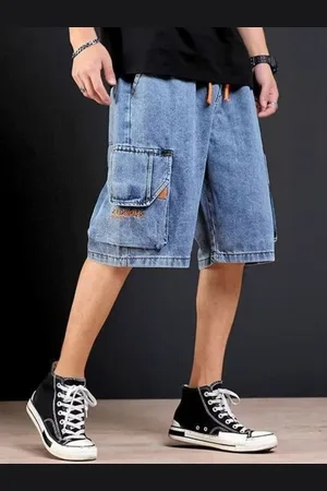 HERE&NOW Men Modal Denim Shorts
