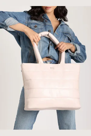 Lino Perros Oversized Structured Tote Bag with Quilted Detail