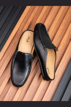 Styli Men Faux Leather Mules