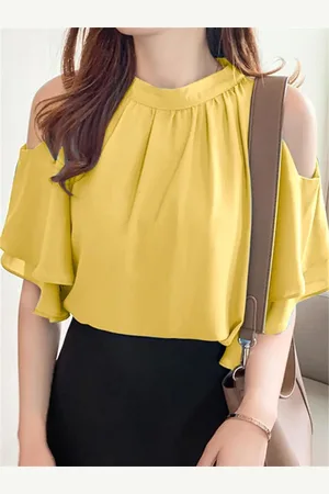 Moda Rapido Sheen Satin Crepe Boxy Crop Top