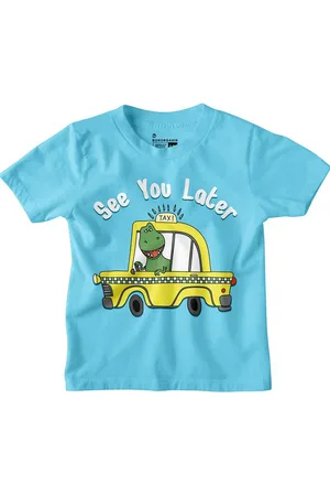 BonOrganik Boys Graphic Printed Round Neck Cotton T-shirt