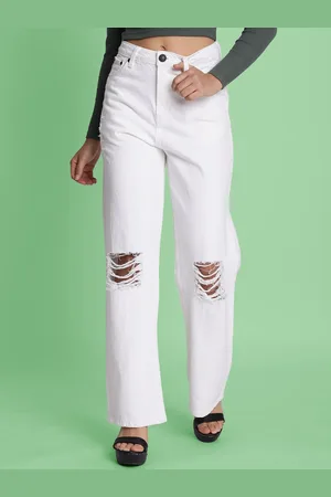 Bene Kleed Women Relaxed Fit Slash Knee Jeans