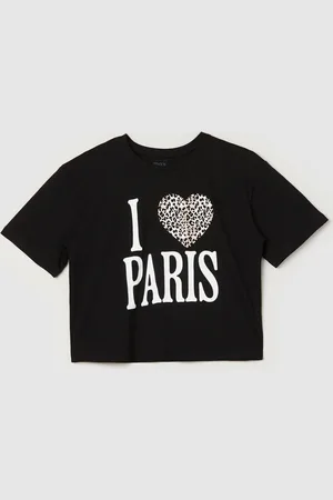 Max Collection Girls Typography Printed Applique T-shirt
