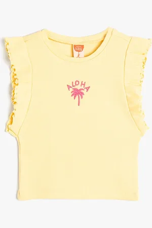 Koton Girls Round Neck Sleeveless Regular T-shirt