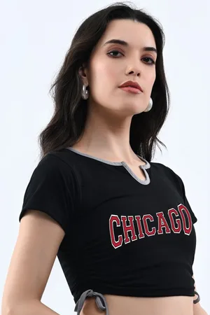 Moda Rapido Print Cotton Crop Top