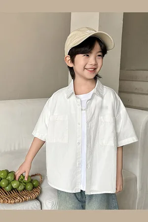 LULU & SKY Boys Opaque Casual Shirt