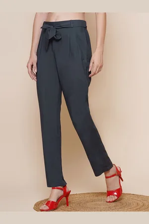 BAESD Women Relaxed High-Rise Regular Trousers
