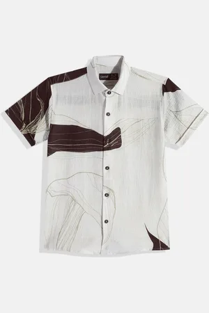 CAVIO Boys Comfort Abstract Printed Wrinkle Free Casual Shirt