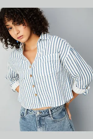 Max Collection Women Opaque Striped Casual Shirt