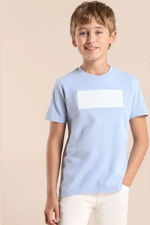 Ralph Lauren Boys Typography Printed Round Neck Cotton T-shirt