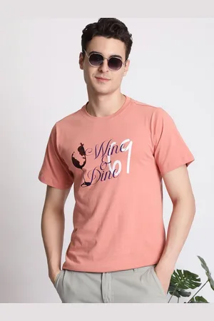 IVOC Men Typography Printed Round Neck Cotton T-shirt
