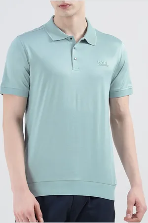 Karl Lagerfeld Men Solid Polo Collar Cotton T-shirt