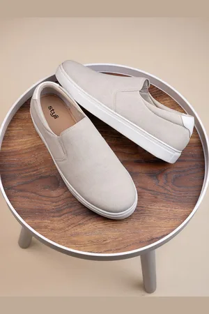 Styli Men Solid Slip On Double Padded Casual Shoes