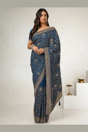 Soch Embellished Beads and Stones Tussar Saree