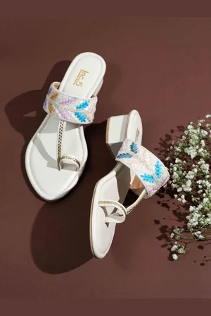 Inc 5 Women Printed Ethnic Block Sandal