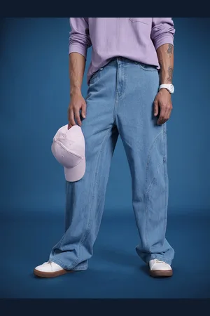 Roadster The Life Co. Men Light Fade Wide Leg Jeans