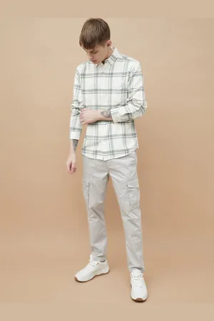 Lifestyle Men Button-Down Collar Checked Cotton Casual Shirt