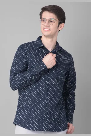 Crimsoune Club Slim Fit Micro Ditsy Printed Pure Cotton Casual Shirt