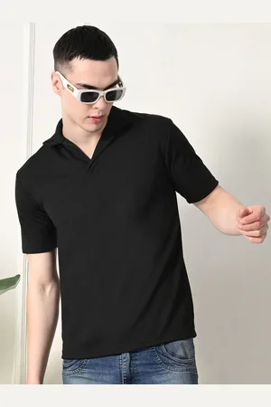 Moda Rapido Men Self Design Polo Collar T-shirt