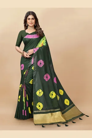 DIVASTRI Tie and Dye Zari Saree
