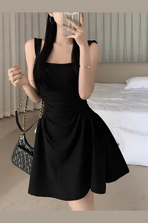 Mast & Harbour Women Solid Fit & Flare Sleeveless Dress