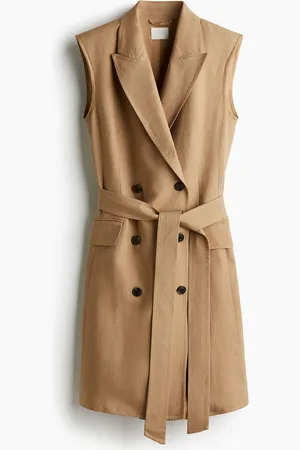 H&M Women Linen-Blend Blazer Dress