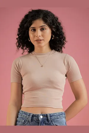 DressBerry Women Pure Cotton Fitted Crop Top