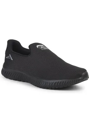 JQR Men Supperbahu Black Mesh Running Shoes