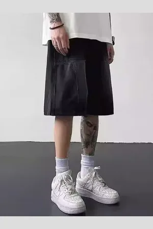 HERE&NOW Men Loose Fit Modal Denim Shorts