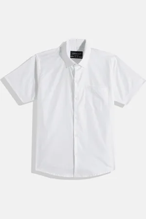 CHARCHIT Boys Comfort Solid Pure Cotton Casual Shirt