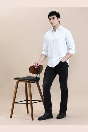 Crocodile Men Opaque Striped Casual Shirt