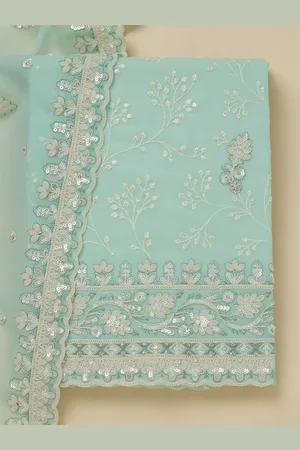 Koskii Floral Embroidered Unstitched Dress Material