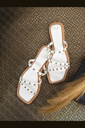 Styli Women Embellished Open Toe Flats